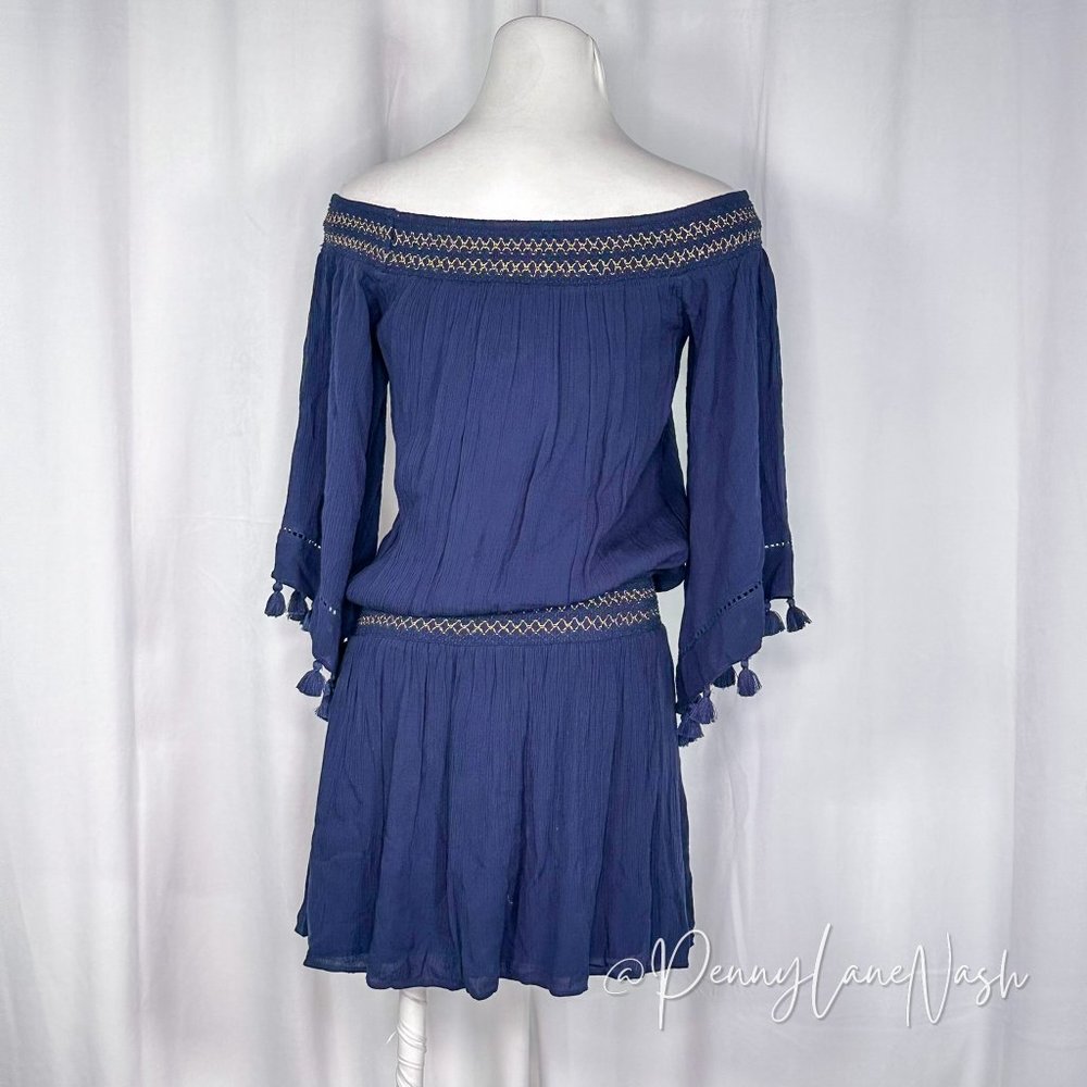 NWT Lilly Pulitzer Off The Shoulder Joelle Dress True Navy - Picture 10 of 13